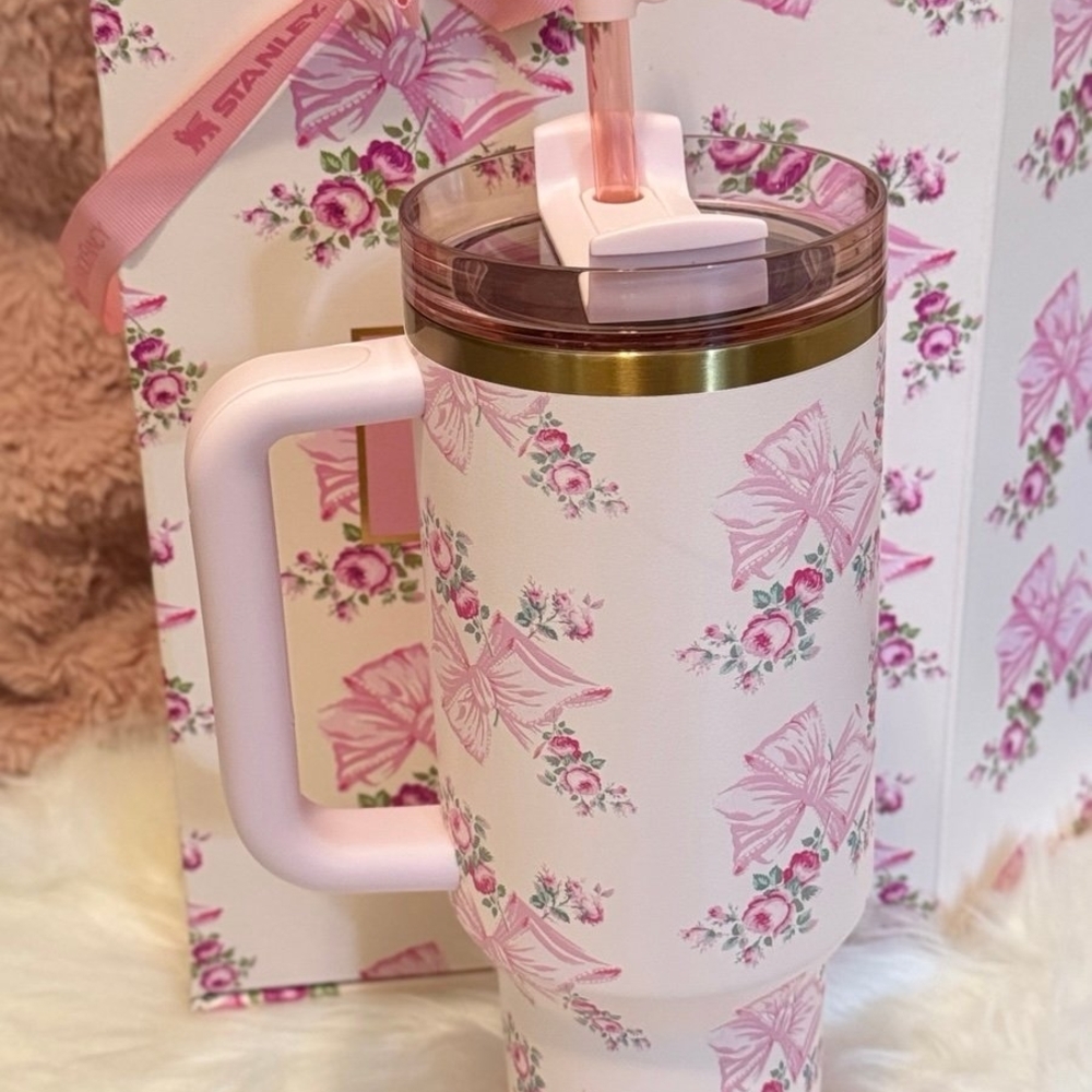 Stanley Pink Floral Tumbler
